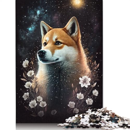 Puzzle für Erwachsene, Space Corgi für Erwachsene, 1000-teiliges Holzpuzzle für Erwachsene, Familien-Puzzlespiel (Größe 75 x 50 cm) von LiJianXXR