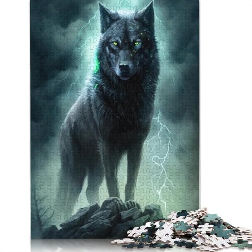 Puzzle für Erwachsene, Tieruniversum, Wolf für Erwachsene, 1000 Teile, Puzzle aus Karton, Puzzle für Erwachsene und Kinder ab 12 Jahren, Geschenkspielzeug, Größe 38 x 26 cm von LiJianXXR