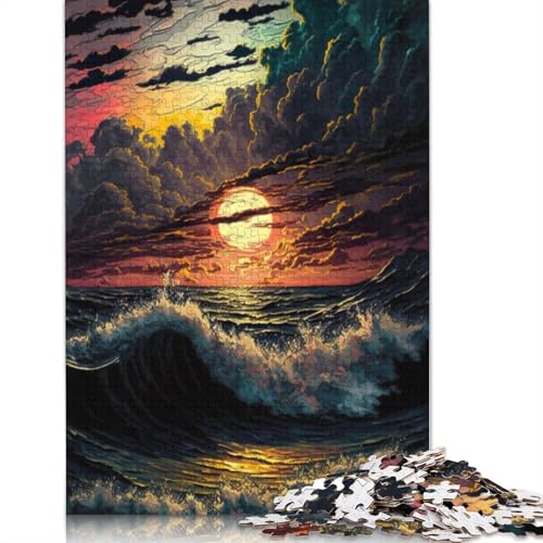 Puzzle für Erwachsene, Traumwellen für Erwachsene, 1000 Teile, Puzzle aus Karton, Puzzle für Erwachsene und Kinder ab 12 Jahren, Geschenkspielzeug, Größe 38 x 26 cm von LiJianXXR