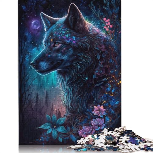 Puzzle für Erwachsene, Wolfsblumen-Galaxie, 1000-teiliges Puzzle aus Karton für Erwachsene und Kinder ab 12 Jahren, Lernspiel, Herausforderungsspielzeug, Größe: 38 x 26 cm von LiJianXXR