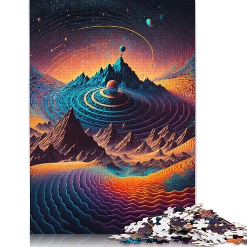 Puzzle für Erwachsene, dunkelblaue und rote Wolken, 1000 Teile, Puzzle für Erwachsene und Kinder ab 12 Jahren, Holzpuzzle, Denksportaufgabe, 75 x 50 cm von LiJianXXR