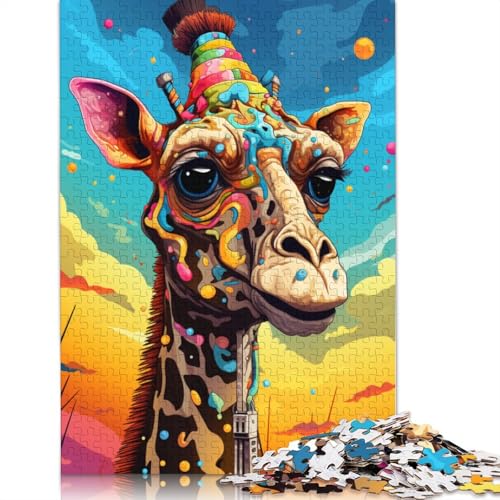 Puzzle für Erwachsene, niedlicher Giraffenroboter, Puzzle für Erwachsene, 1000-teiliges Kartonpuzzle für Erwachsene und Kinder ab 12 Jahren, anspruchsvolles Puzzle, 38 x 26 cm von LiJianXXR