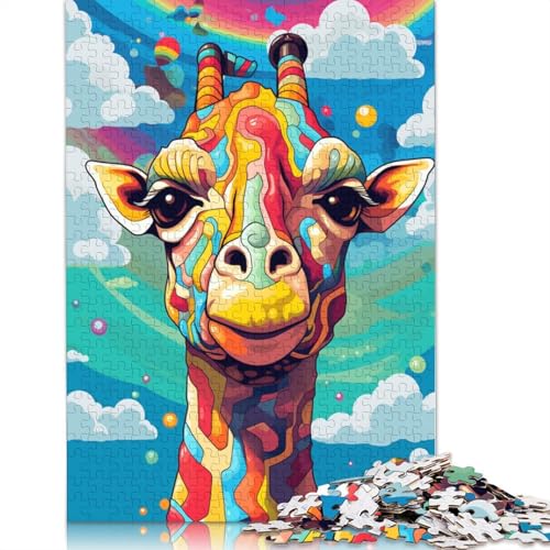 Puzzle für Erwachsene, süßer Giraffenroboter, Puzzle für Erwachsene, 1000 Teile, Holzpuzzle für Erwachsene und Kinder ab 12 Jahren, Spielzeug-Wanddekoration, 75 x 50 cm von LiJianXXR