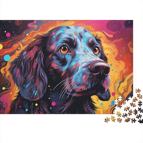 Puzzle für Erwachsene,farbenfrohes,psychedelisches,bizarres Hunde-Puzzle für Erwachsene,1000 Teile,Holzpuzzle,geeignet für Erwachsene und Kinder über 12 Jahre,tolles Geschenk für Erwachsene,50 x 75 cm von LiJianXXR