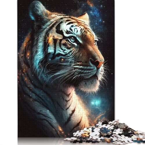 Puzzle für Erwachsene 1000 Der kosmische Tiger Puzzles für Erwachsene und Kinder, Papppuzzle, Lernspielzeug (Größe 38 x 26 cm) von LiJianXXR