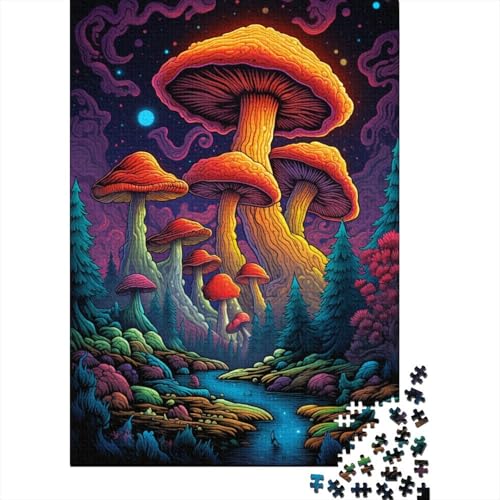 Puzzle für Erwachsene 1000 Puzzles Bunte Pilze Puzzles für Erwachsene Puzzle Holzpuzzles Lernen Lernspielzeug Familienspiele 50x75 cm von LiJianXXR