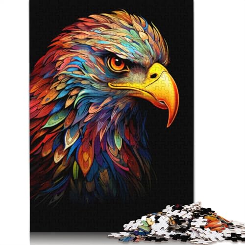 Puzzle für Erwachsene 1000 Teile, Bunte Adler, Puzzle für Kinder, Holzpuzzle, Spielzeug, Denkspiel, Größe 75 x 50 cm von LiJianXXR