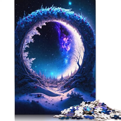 Puzzle für Erwachsene 1000 Teile, Cosmic Dream Moon, Puzzle für Kinder, Holzpuzzle, Spielzeug, Denkspiel, Größe 75 x 50 cm von LiJianXXR