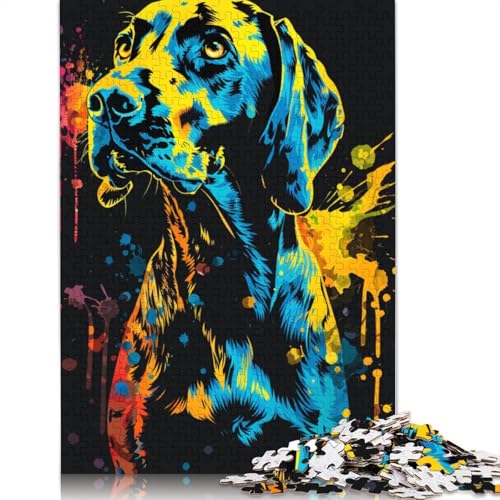 Puzzle für Erwachsene 1000 Teile, Deutscher Kurzhaar-Vorstehhund, Puzzle für Erwachsene, Kartonpuzzle, Lernspiel für Erwachsene und Kinder, Größe 38 x 26 cm von LiJianXXR