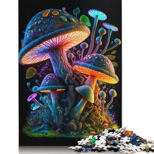 Puzzle für Erwachsene 1000 Teile, kosmischer Pilz, Puzzle für Kinder, Holzpuzzle, Spielzeug, Denkspiel, Größe 75 x 50 cm von LiJianXXR