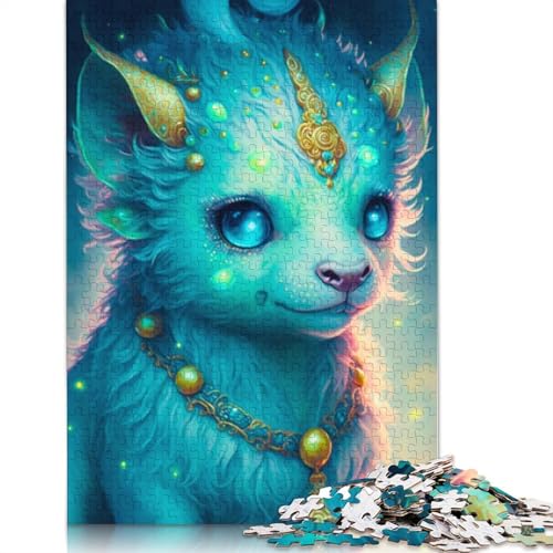 Puzzle für Erwachsene 1000 Teile, süßes Drachenbaby, Puzzles für Holzpuzzles, pädagogisches Spielzeug zum Stressabbau, Puzzlegröße 75 x 50 cm von LiJianXXR