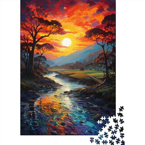 Puzzle für Erwachsene 1000 Teile Bunte und Fantastische Landschaftspuzzles für Erwachsene Holzpuzzle Lernspielzeug 50x75 cm von LiJianXXR