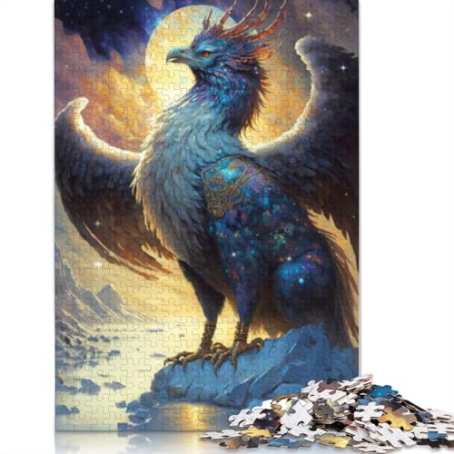 Puzzle für Erwachsene 1000 Teile Schöner Phönix Puzzle für Kinder Holzpuzzle Spielzeug Denkspiel Größe 75x50cm von LiJianXXR