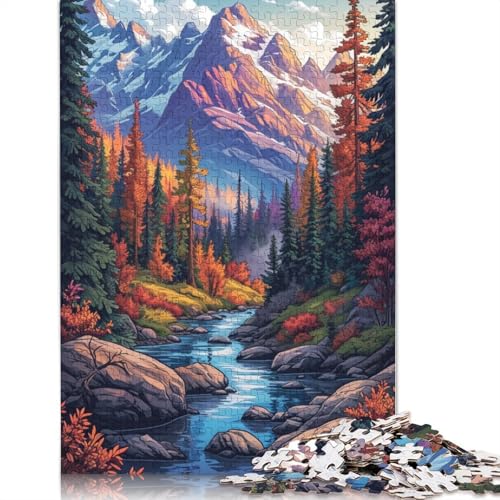 Puzzle für Erwachsene 1000 Teile Seltsame und schöne Berge Puzzle für Erwachsene Holzpuzzle Lernspiel für Erwachsene Kinder 75x50cm von LiJianXXR