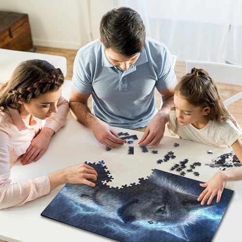 Puzzle für Erwachsene 1000 Teile Tiernebel Wolf Puzzle für Kinder Kartonpuzzle Spielzeug Denkspiel Größe 38x26cm von LiJianXXR