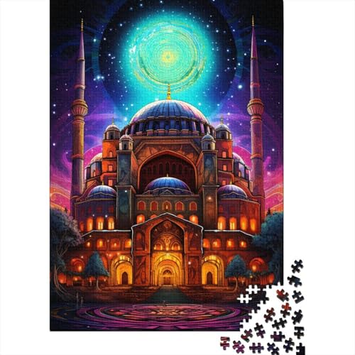 Puzzle für Erwachsene 1000 Teile Türkiye Hagia Sophia Puzzle für Erwachsene Holzpuzzle Lernspiel für Erwachsene Kinder 50x75 cm von LiJianXXR