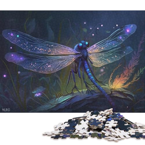 Puzzle für Erwachsene Magische Libelle, 1000 Teile, Kartonpuzzle für Erwachsene und Familien, tolle Geschenke und Spielzeuge 38x26cm/1000 Teile von LiJianXXR