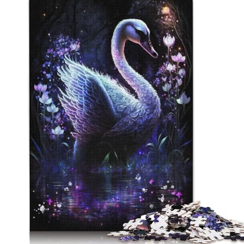 Puzzle für Erwachsene Schwanenblumen-Galaxie 1000 Teile Holzpuzzle für Erwachsene und Kinder ab 12 Jahren, Spielzeug-Wanddekoration, Größe: 75 x 50 cm von LiJianXXR