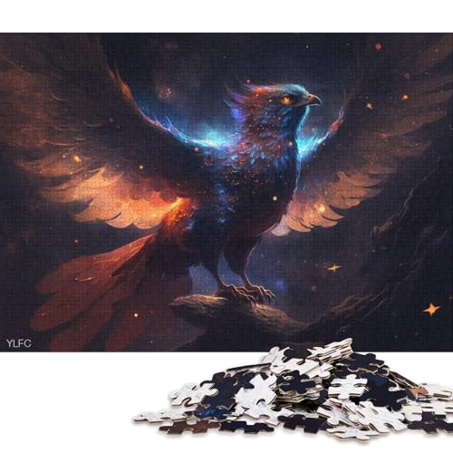 Puzzle für Erwachsene mit 1000 Teilen, kosmische Galaxie, Phönix-Puzzle für Erwachsene, Holzpuzzle, dekomprimierendes geistiges Lernspielzeug 75x50cm/1000 Stück von LiJianXXR