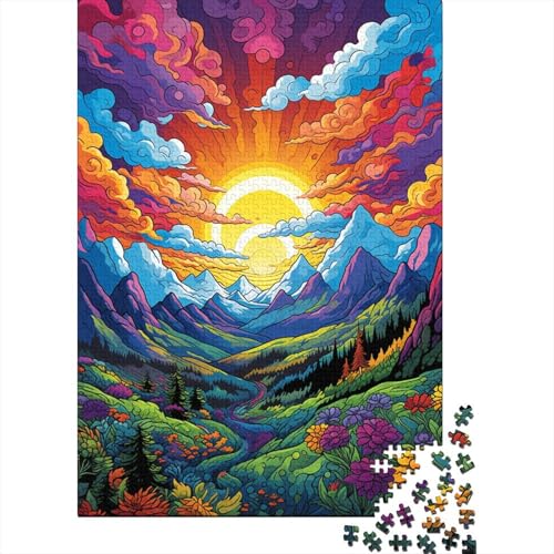 Puzzle für Erwachsene und Kinder, 1000 Teile, Balkangebirge, Puzzle für Erwachsene, Holzpuzzle, dekomprimierendes geistiges Lernspielzeug, 50 x 75 cm von LiJianXXR