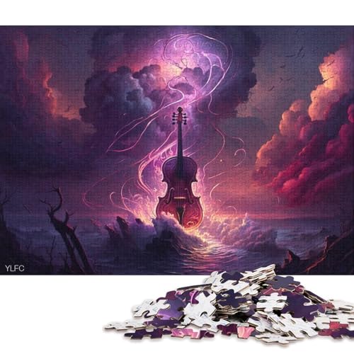 Puzzle für Erwachsene und Kinder, 1000 Teile, Traumvioline, Puzzle für Erwachsene, Kartonpuzzle, Puzzle für Kinder, Geschenke 38x26cm/1000 Teile von LiJianXXR