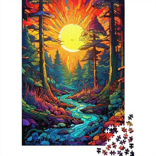 Puzzle für Erwachsene und Kinder, Bialowieza-Wald, Puzzle 1000 Teile für Erwachsene, Holzpuzzle für Erwachsene und Kinder ab 12 Jahren, farbenfrohe Designs, Puzzle 50 x 75 cm von LiJianXXR