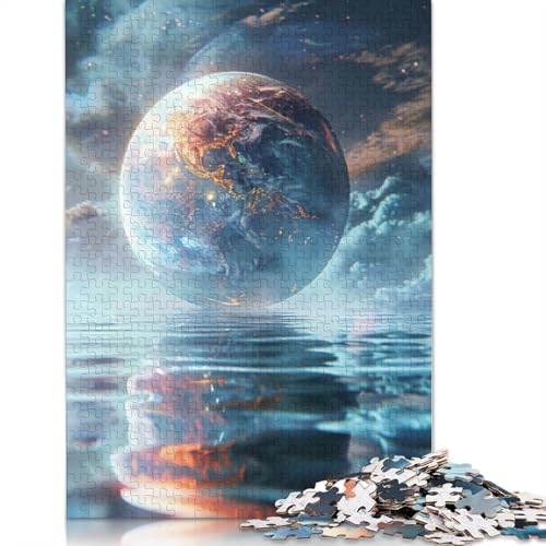 Puzzle für Erwachsene und Kinder, Bunter kosmischer Planet, 1000 Teile, Puzzle für Erwachsene, Kartonpuzzle für Erwachsene und Kinder, Lernspielzeug, Größe 38 x 26 cm von LiJianXXR