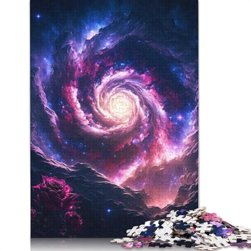 Puzzle für Erwachsene und Kinder, Cosmic Flower, 1000 Teile, Puzzle aus Karton, geeignet für Erwachsene und Kinder ab 12 Jahren, anspruchsvolles Spiel, Geschenke, Größe 38 x 26 cm von LiJianXXR