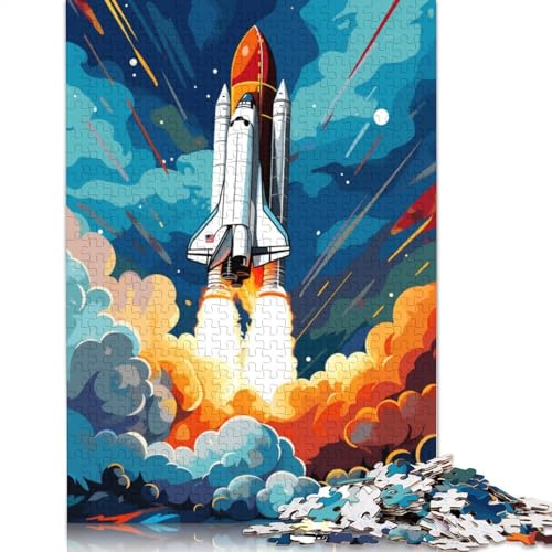 Puzzle für Erwachsene und Kinder, Raketenstart, 1000 Teile, Puzzle für Erwachsene, Holzpuzzle für Erwachsene und Kinder, Lernspielzeug, 75 x 50 cm von LiJianXXR