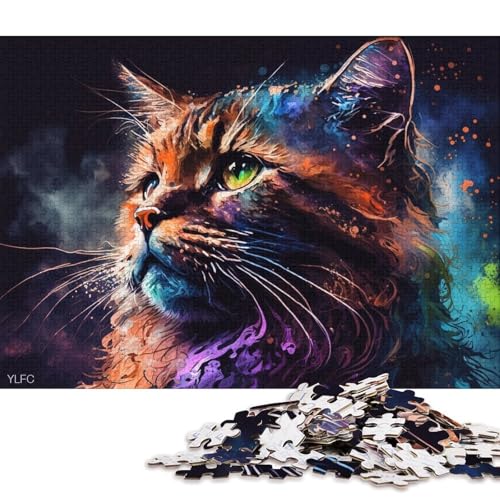 Puzzle für Erwachsene und Kinder, buntes Garfield-Puzzle mit 1000 Teilen, Holzpuzzle für Erwachsene und Kinder, Lernspiel für Erwachsene und Kinder (Größe 75 * 50 cm) von LiJianXXR