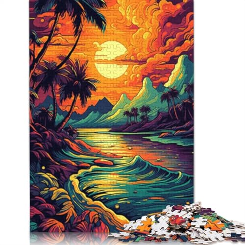 Puzzle für Erwachsene und Kinder, schöner Strand, 1000 Teile, Puzzle aus Holz, geeignet für Erwachsene und Kinder ab 12 Jahren, anspruchsvolles Spiel, Geschenke, Größe 75 x 50 cm von LiJianXXR