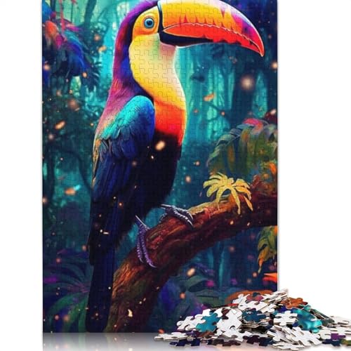 Puzzle mit 1000 Teilen, Bunte Tukan-Puzzles für Karton, Puzzles für die Heimdekoration, Puzzle-Spielzeug, Größe 38 x 26 cm von LiJianXXR