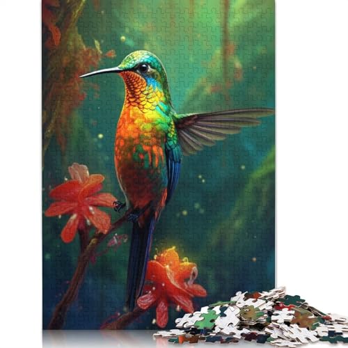 Puzzle mit 1000 Teilen, Fantasie-Kolibri, Puzzle für Holzpuzzle, Familienaktivität, Größe 75 x 50 cm von LiJianXXR