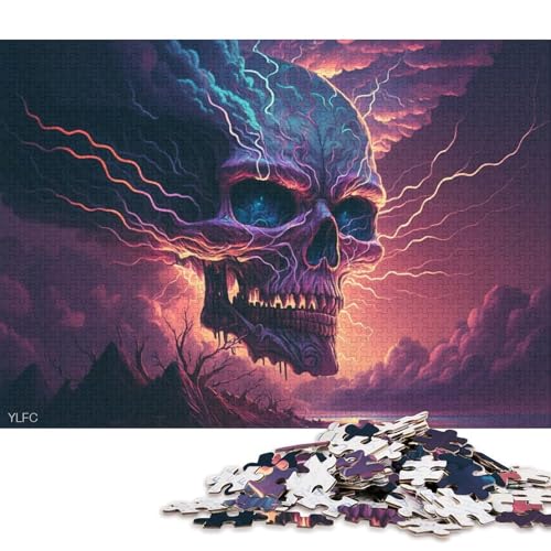 Puzzle mit 1000 Teilen, Fantasie-Totenkopf-Puzzle für Erwachsene und Kinder, Holzpuzzle, Spielzeug, Denkspiel 75x50cm/1000 Teile von LiJianXXR