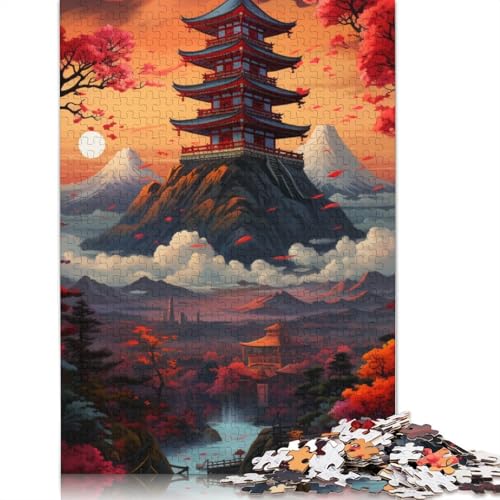 Puzzle mit 1000 Teilen, Mount Fuji, Japan, Puzzle für Erwachsene, Papppuzzle, tolle Geschenke für Weihnachten, Größe 38 x 26 cm von LiJianXXR