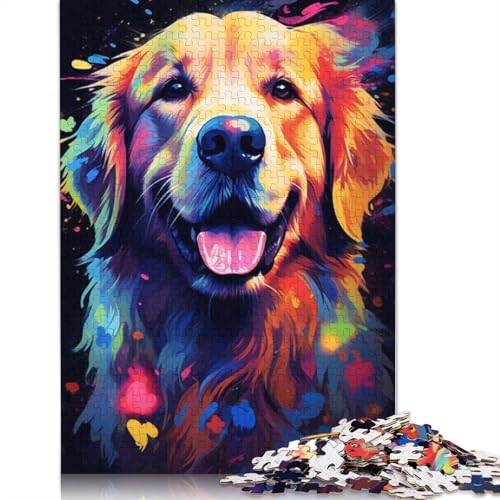 Puzzle mit 1000 Teilen Happy Golden Hair – Puzzle für Erwachsene, Holzpuzzle, Familienspiele, Größe 75 x 50 cm von LiJianXXR