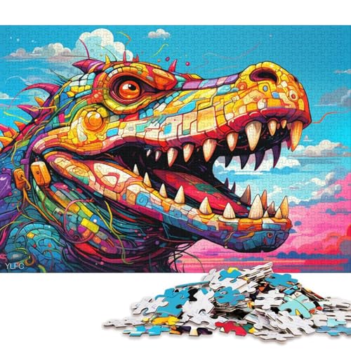 Puzzles für Erwachsene, Krokodil-Tierroboter, Puzzles für Erwachsene, 1000-teiliges Holzpuzzle, geeignet für Erwachsene, lustige Puzzlespiele 75x50cm/1000 Teile von LiJianXXR