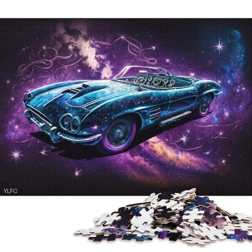 Puzzlespiel mit 1000 Teilen Cosmic Galaxy Sports Car Puzzles für Erwachsene, Holzpuzzles, Puzzle, praktisches Spiel (Größe 75 * 50 cm) von LiJianXXR