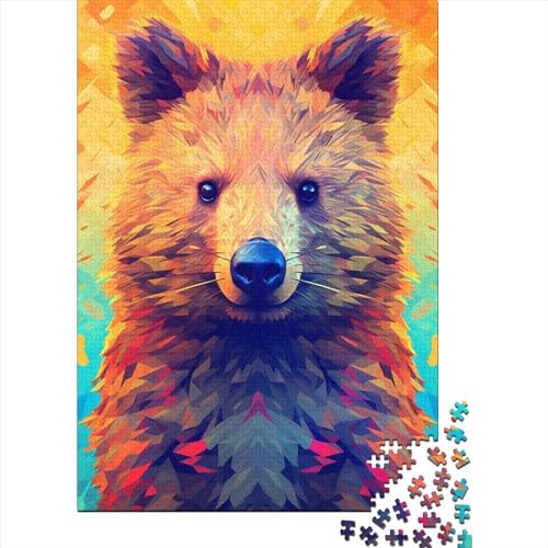 Quokka Color Holzpuzzle, Puzzle für Erwachsene und Teenager, lustige Puzzles für Erwachsene, 1000-teiliges Spielzeug, Denkspiel (Größe 75x50 cm) von LiJianXXR