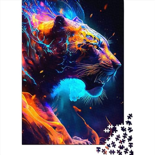 Tiger-Puzzle aus Holz, Puzzle für Erwachsene und Teenager, lustige Puzzles für Erwachsene, 1000-teiliges Spielzeug, Denkspiel (Größe 75x50 cm) von LiJianXXR