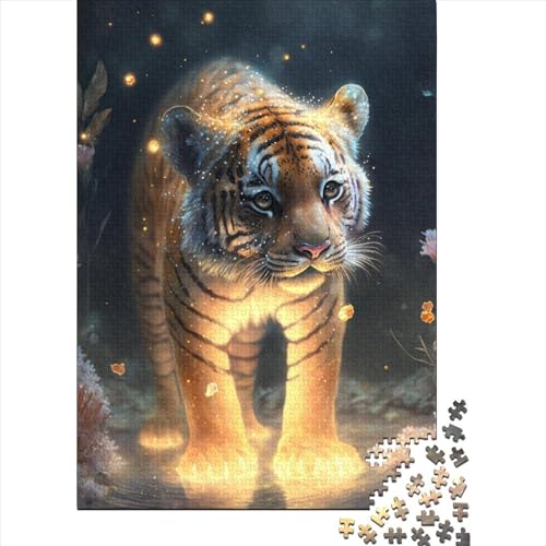 Tiger-Puzzle aus Holz, Puzzle für Erwachsene und Teenager, lustige Puzzles für Erwachsene, 1000-teiliges Spielzeug, Denkspiel (Größe 75x50 cm) von LiJianXXR