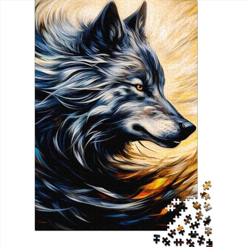 Wolf-Puzzle aus Holz, Puzzle für Erwachsene und Teenager, lustige Puzzles für Erwachsene, 1000-teiliges Spielzeug, Denkspiel (Größe 75x50 cm) von LiJianXXR