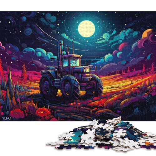 für Erwachsene, 1000-teiliges Puzzle, Traktor im Weltraum, Puzzle für Erwachsene und Kinder, Holzpuzzle, Lernspielzeug 75x50cm/1000 Teile von LiJianXXR