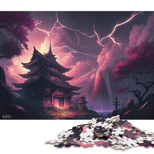 für Erwachsene, 1000-teiliges Puzzle Japanischer Tempel, Holzpuzzle, Puzzle für Kinder, Geschenke 75x50cm/1000 Teile von LiJianXXR