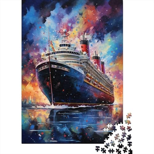 für Erwachsene 1000 Teile Die farbenfrohe Psychedelia der Titanic Puzzle für Erwachsene Holzpuzzle Lustige Puzzlespiele 50x75 cm von LiJianXXR