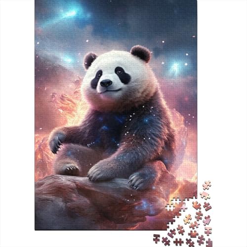 für Erwachsene 1000-teiliges Galaxy Panda-Puzzle für Erwachsene Holzpuzzle Lernspiel für Erwachsene und Kinder Größe: 75 x 50 cm von LiJianXXR