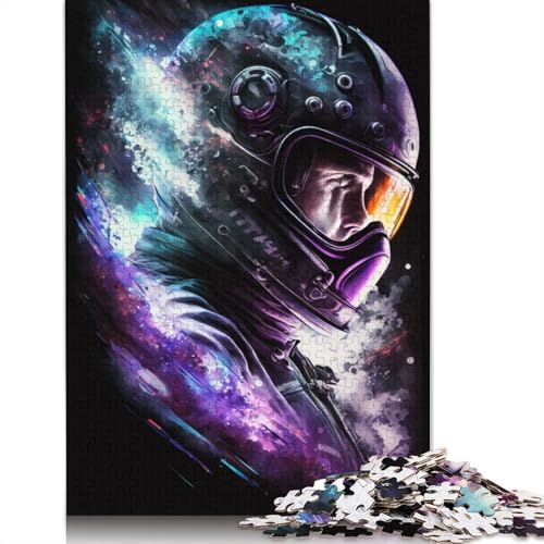 für Erwachsene 1000-teiliges Puzzle Art Motorradrennfahrer-Puzzles Kartonpuzzles Lernspiel Herausforderungsspielzeug (Größe 38 x 26 cm) von LiJianXXR