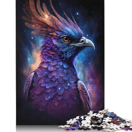 für Erwachsene 1000-teiliges Puzzle Phönixvogel-Galaxie, Puzzle aus Karton, Lernspiel, Herausforderungsspielzeug (Größe 38 x 26 cm) von LiJianXXR