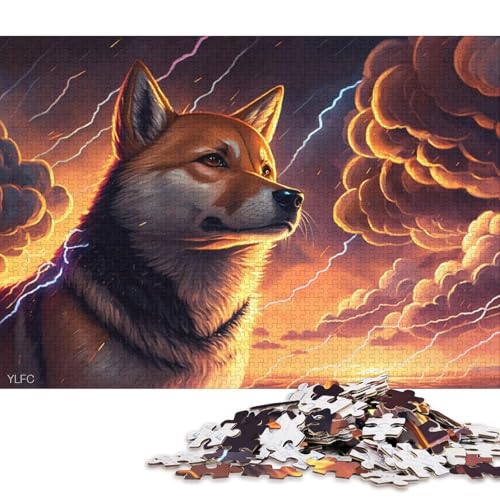 für Erwachsene Puzzle Fantasy Shiba Inu Puzzles für Erwachsene 1000-teiliges Holzpuzzle für Erwachsene und Kinder ab 12 Jahren Denksportspiel 75x50cm/1000 Teile von LiJianXXR