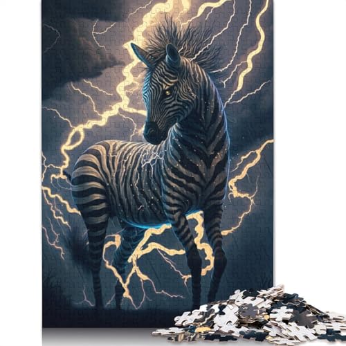 für Erwachsene Puzzle Fantasy Zebra 1000 Teile Puzzle Erwachsenenpuzzle Geschenke Kartonpuzzle für Erwachsene und Kinder ab 12 Jahren Puzzle Hands-on-Spiel Größe: 38x26cm von LiJianXXR